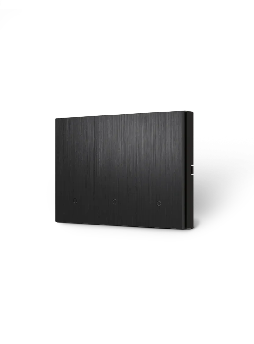Konec Smart Switch Floating Button 3G Brushed Metal Black