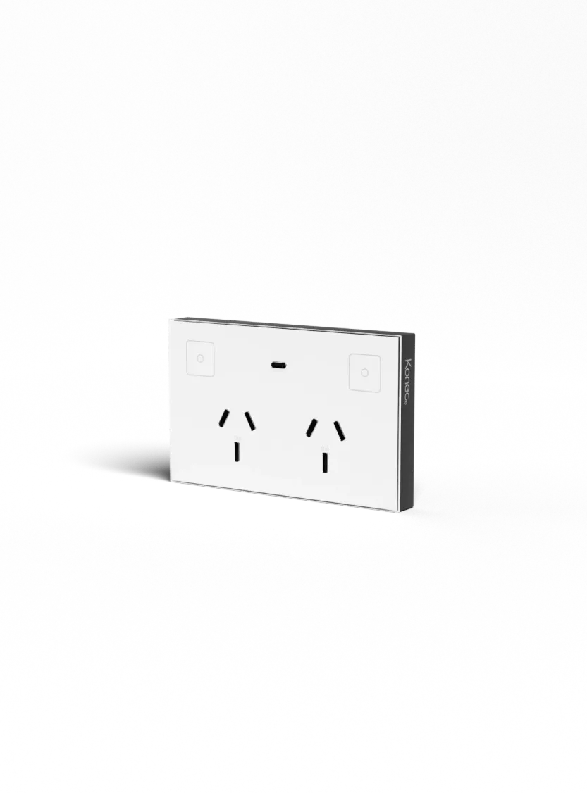 Konec Smart Double Power point K118 Glass White